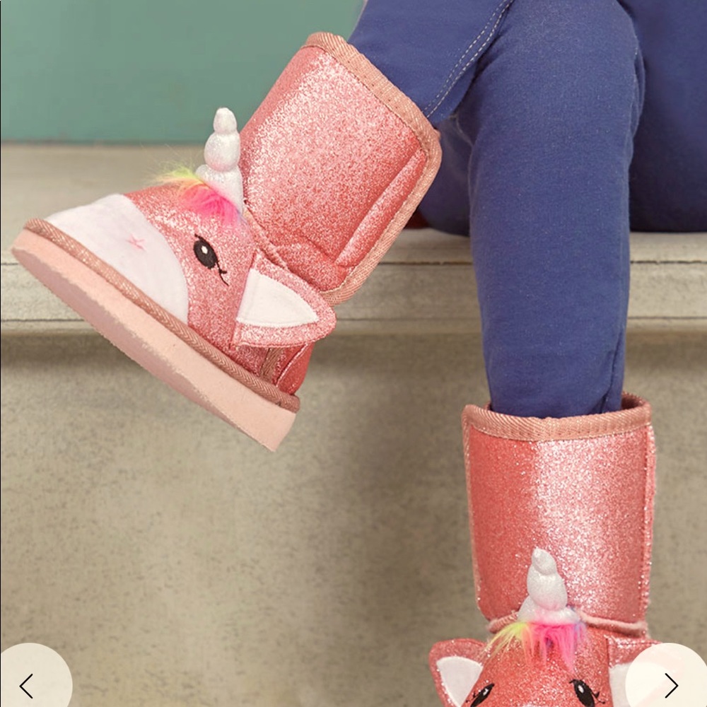 ✨CLEARANCE✨ 🦄 Pink Glittery Unicorn Boots for Toddlers 🌈